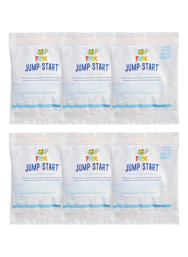 فروغ مُعالج FROG Jump Start لأحواض الاستحمام الساخنة - صدمة الكلور الأولية تزيل الملوثات العضوية وتُحدد مستوى الكلور - تجهيز ومعالجة حوض الاستحمام الساخن - عبوة من 6 قطع - Image 1